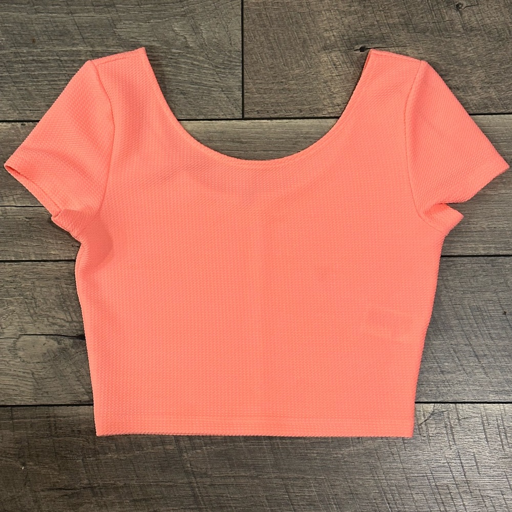 H&M Divided Neon Pink Crop Top